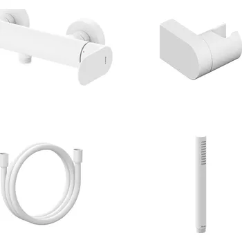 Vodovodní baterie Ravak EL 032.10WV.+S Sprchová nástěnná baterie se sprchovým setem, White Velvet