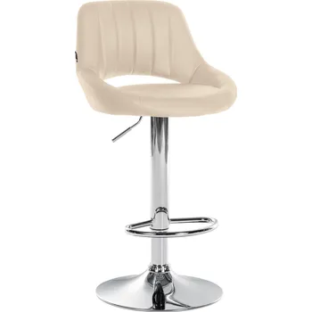 Barová židle LRCZ Barová židle Milet imitace kůže Barva: Bílá, Barva rámu: chrom