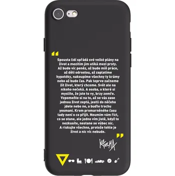 Pouzdro na mobilní telefon Picasee silikonový černý obal pro Apple iPhone 8 - Kazma - BUĎTE TROCHU YESMANI