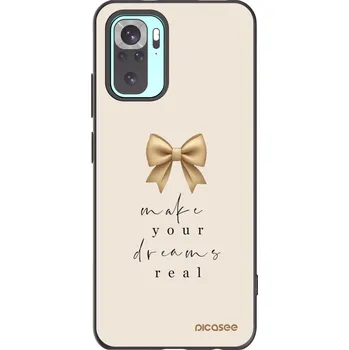 Pouzdro na mobilní telefon Picasee silikonový černý obal pro Xiaomi Redmi Note 10 Pro - Golden Dream