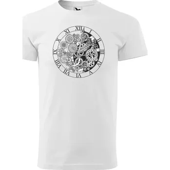 Sablio Tričko s potiskem Čas běží - bílé 5XL