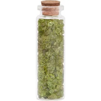 Lahvička s olivínem pro lásku a štěstí 2,2 x 7,1 cm