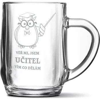 Sklenice Sablio Půllitr Věř mi, jsem učitel vím co dělám: 0,5