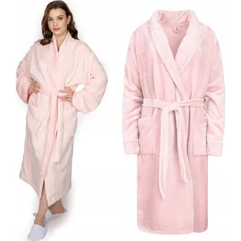 Dámský župan ŽUPAN WELLSOFT UNISEX MĚKKÝ TEPLÝ SILNÝ ELEGANTNÍ XL CHILA RŮŽOVÝ