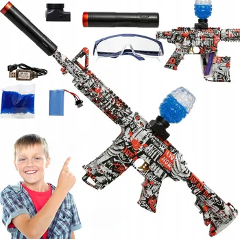Puška na gelové kuličky Loreho_pl M416 automatická, vícebarevná, 75 cm