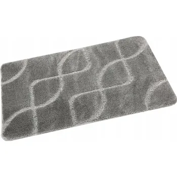 Koupelnová předložka PODLOŽKA DO KOUPELNY ŠEDÁ MĚKKÁ S GUMOVOU PODLOŽKOU PŘED WC PRATELNÁ 60x100 cm