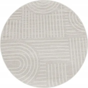 Koberec KOBEREC KULATÝ VENKOVNÍ OUTDOOR BÉŽOVÝ KRÉMOVÝ HLADKÝ NA BALKON HAGA prům. 100 cm