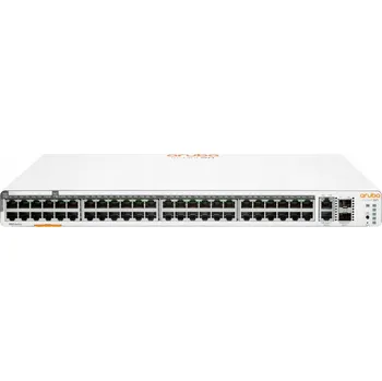 Switch Hewlett Packard Enterprise Aruba Instant On 1960 48G 40x Class4 8x Class6 PoE 2XGT 2SFP+ 600W Řízený L2+ Gigabit Ethernet (10/100/1000) Podpora PoE 1U Bílý