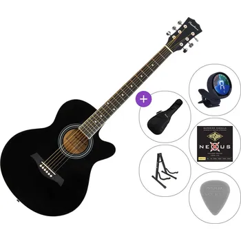 Akustická kytara Pasadena SG026C-38 SET 2 Black Akustická kytara Jumbo