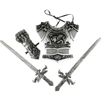 Karnevalový kostým Rytířská sada s meči stříbrná