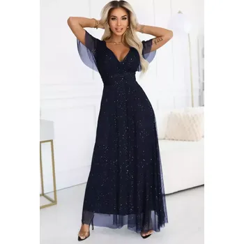 Dámské oblečení Dámské šaty NUMOCO 635-3 TMAVĚ MODRÁ unisize