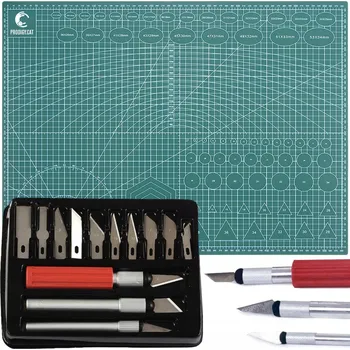 Obraz MODELÁŘSKÁ SADA: ŘEZACÍ PODLOŽKA SAMOOPRAVNÁ A2 OBOUSTRANNÁ + SKALPELY NOŽE