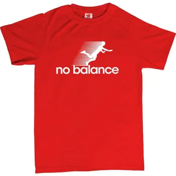 Žertovný předmět No Balance - pánské tričko s potiskem XL červená - red Bílá - 401