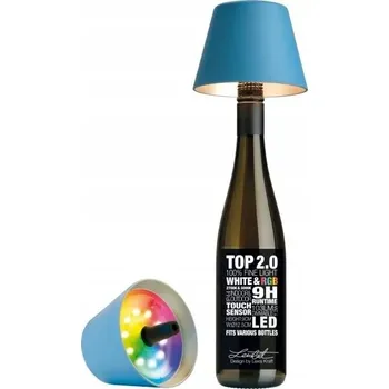 Lampička Sompex Top 2.0 Stolní LED lampa na láhev 14 cm, modrá