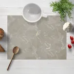 Sametové prostírání na stůl Isabela IBL-019 Zlatý/kouřový mramor na šedobéžovém 30x40 cm