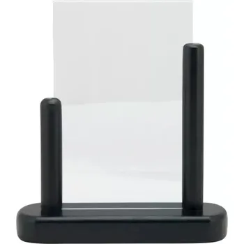 Značení Securit Akrylový stojan na menu s lakovanou základnou A6, černý