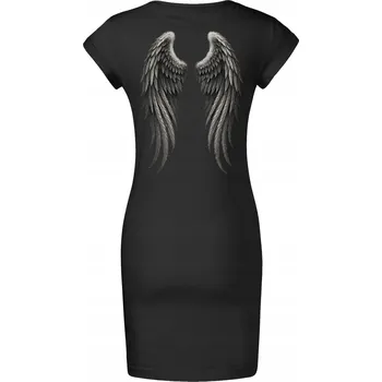 Dámské šaty Midnight Gear Černé dámské šaty s andělskými křídly Velikost: L
