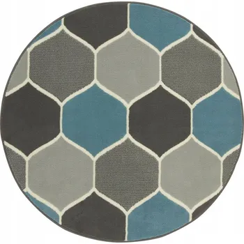 Koberec KOBEREC KULATÝ DO LOŽNICE, ŠEDOMODRÝ JETEL LUNA, průměr 120 cm