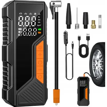 pumpička POWOOLS přenosný akumulátorová kompresorová pumpa na kolo, auto, 6000 mAh, 150 PSI