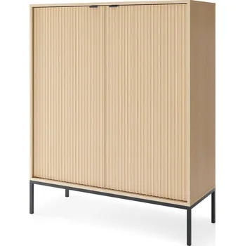 Komoda Vysoká dvoudveřová komoda do obývacího pokoje Nova - Meble Piaski Dub Vicenza 104x125 cm