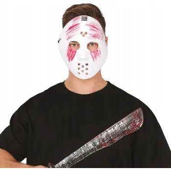 Karnevalová maska Maska na obličej Guirca plastová bílá