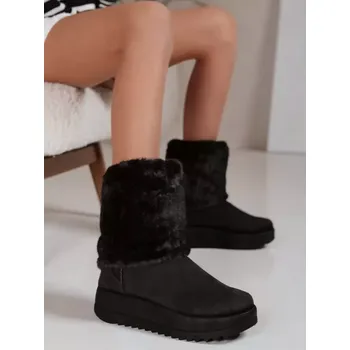 Dámská zimní obuv Dámské boty DSTREET ZY1279 ČERNÁ 39