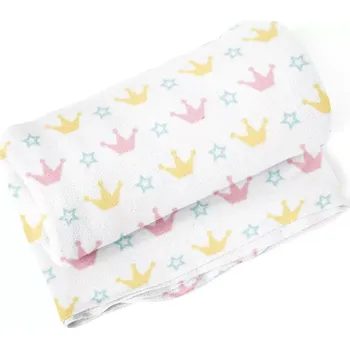 deka Sablio Deka Růžové korunky na bílé - 190x140 cm