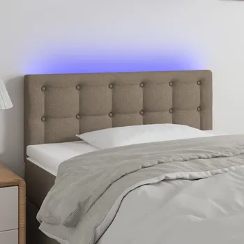 Čelo postele s LED taupe 80 x 5 x 78/88 cm textil IM_3122024