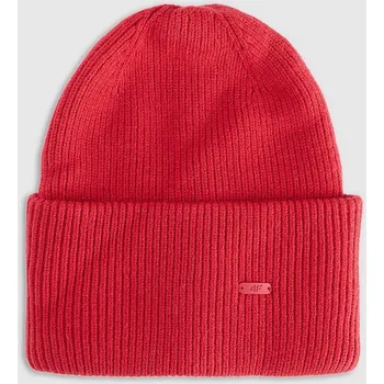 Čepice 4F zimní čepice beanie červená, univerzální velikost