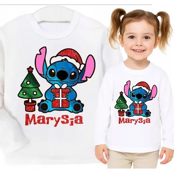 Dívčí mikina Vánoční Dětská Mikina s jménem Dárek na Mikuláše a Vánoce vel.