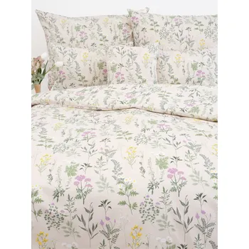 Povlečení Prodloužené saténové povlečení - Bianca béžová