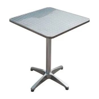 Servírovací stolek Bistro stolek 950364, hliník, stříbrný, 60 x 60 x 70/110 cm - A Garden Pleasure