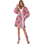 L&L Dámský župan s kapucí SARA panda + ponožky Velikost: L