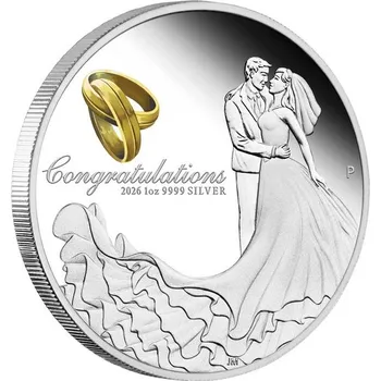 DÁREK KE SVATBĚ coin Wedding – 1 oz stříbrná mince