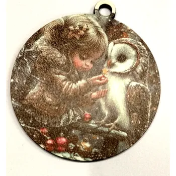 Vánoční dekorace Vánoční výřez baňka - vánoční obrázek - Holčička č.4