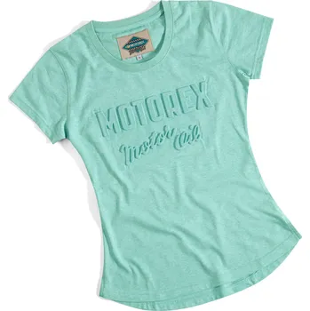 Dámské tričko MOTOREX | Tričko MOTOREX s embosovaným nápisem - dámské - Zelená - mint / S