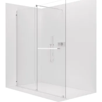 CERANO - Sprchová zástěna Walk-in Medin L/P - 8 mm - chrom, transparentní sklo - 170x195 cm - dvoudílná posuvná