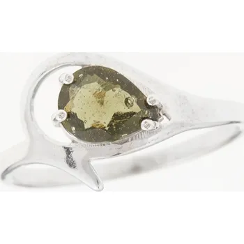 Prsten My Moldavite Stříbrný prsten s vltavínem 264-8456 57.5 mm