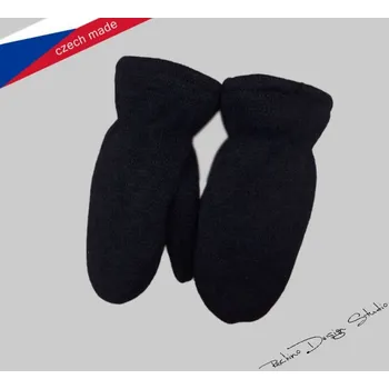 Rukavice ROCKINO Dětské zateplené rukavičky s palečkem ze svetroviny, černé vel.3/ 3-5let Velikost: vel.3