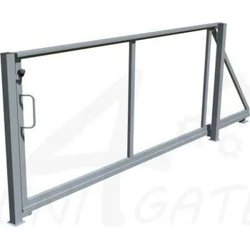 brána Posuvná samonosná brána vč. sloupků - 4500 x 2000 mm