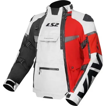 Moto bunda LS2 Helmets LS2 X-MASTER MAN JACKET BLACK GREY RED - 3XL