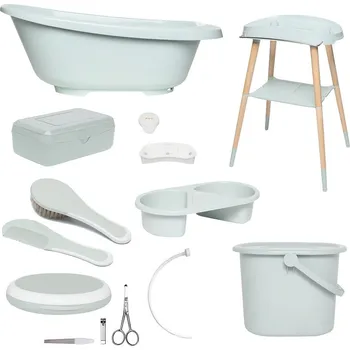 koupací vanička BÉBÉ-JOU Sense Plus 8 dílná Sky Green Digitální koupací sada