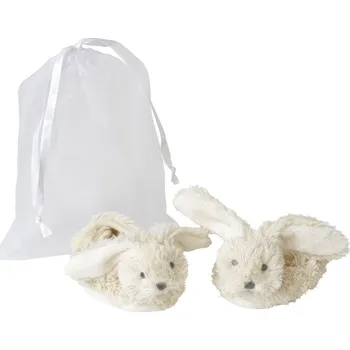 plyšák HAPPY HORSE Králíček Richie papučky v dárkové pytlíčku krémové vel. 10 cm