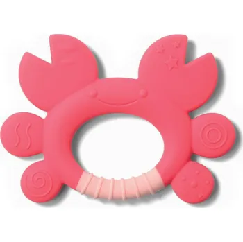 Hračka pro kojence BABYONO BABY ONO Kousátko silikonové krab Don 6m+ růžová