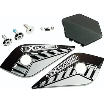 Helma na motorku LS2 Helmets LS2 MX701 CARBON PEAK SCREWS+COVERS MATT BLACK