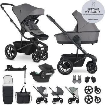 Kočárek EASYWALKER Kočárek kombinovaný Harvey5 Pebble Grey XXL AIR + CYBEX Aton B2 i-Size + zákl.