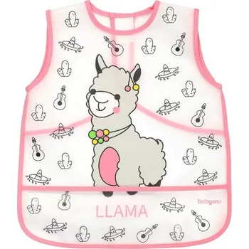 Bryndák BABYONO 838 Bryndák omyvatelný Pink 30x35 cm 12m+ ovečka