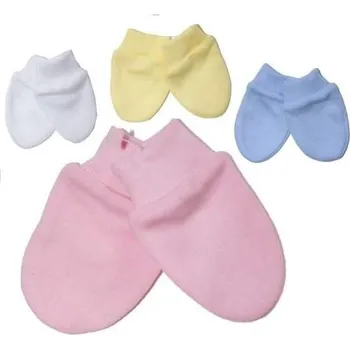 Rukavice OSTATNÍ Kojenecké rukavičky bavlněné 0-3 měs. - bílé