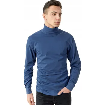 Pánský svetr Elegantní klasický rolák pánský svetr s dlouhým rukávem, šedý rolák, velikost XXL