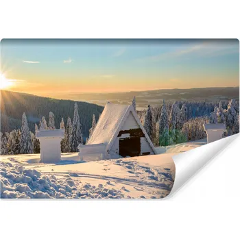 Fototapeta Fototapeta Zimní krajina Hory Slunce Dekorace 180x120